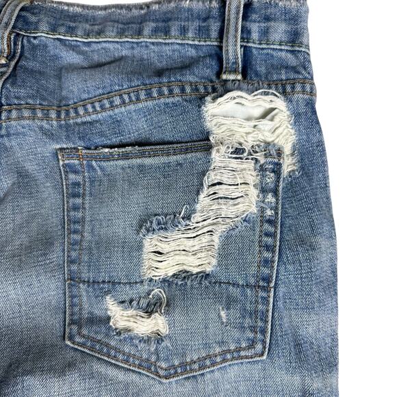 NSF Easy Straight Distressed Intentionally Discolored Medium Wash Denim Jeans 28 - Picture 10 of 12